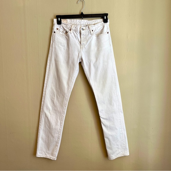 Levi's Denim - Vintage Levi’s 501 Jeans, Straight Leg, 100% Cotton, Ecru color, size 27x30